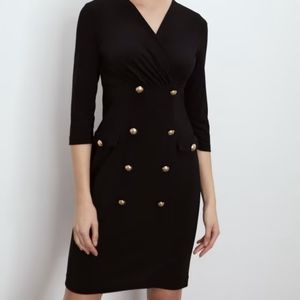 Joseph Ribkoff Black Military Dress Size 10